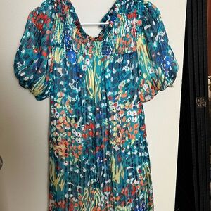 Umgee Colorful Floral Print Dress